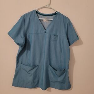 Adar Pro Scrub Top Women's Size 2XL heather green Short Sleeve V-neck